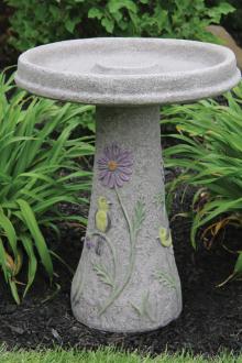 cattail bird bath